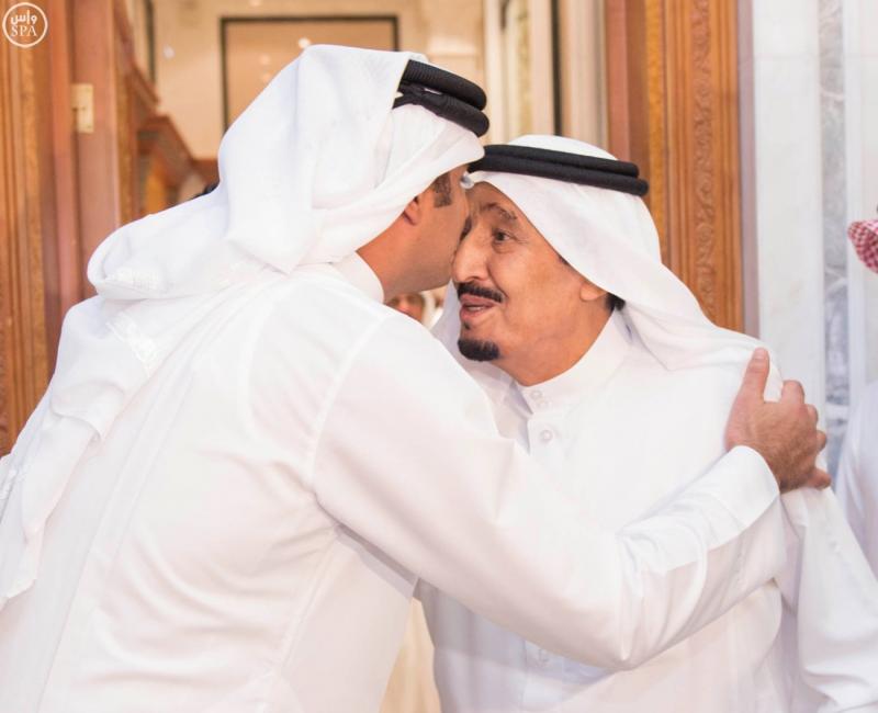أمير قطر والملك سلمان