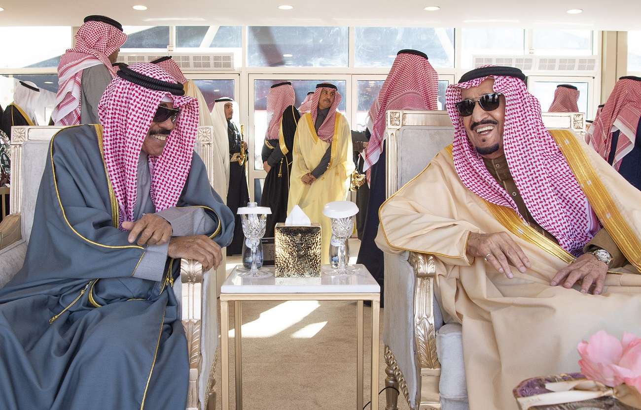 الملك سلمان والشيخ نواف
