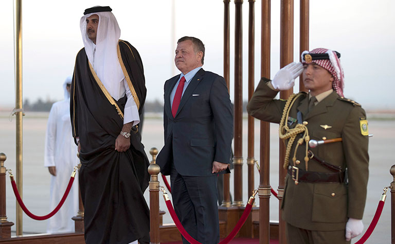 ملك الأردن وأمير قطر