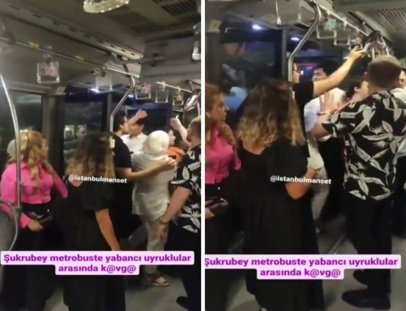فيديو يثير ضجة كبيرة وغضبا واسعا لأتراك يعتدون على عائلة عربية ويطردوهم من حافلة