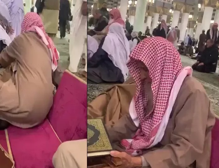 شاهد ..فيديو يشعل السعودية بسبب ما فعله مواطن مع وافد باكستاني في المسجد النبوي