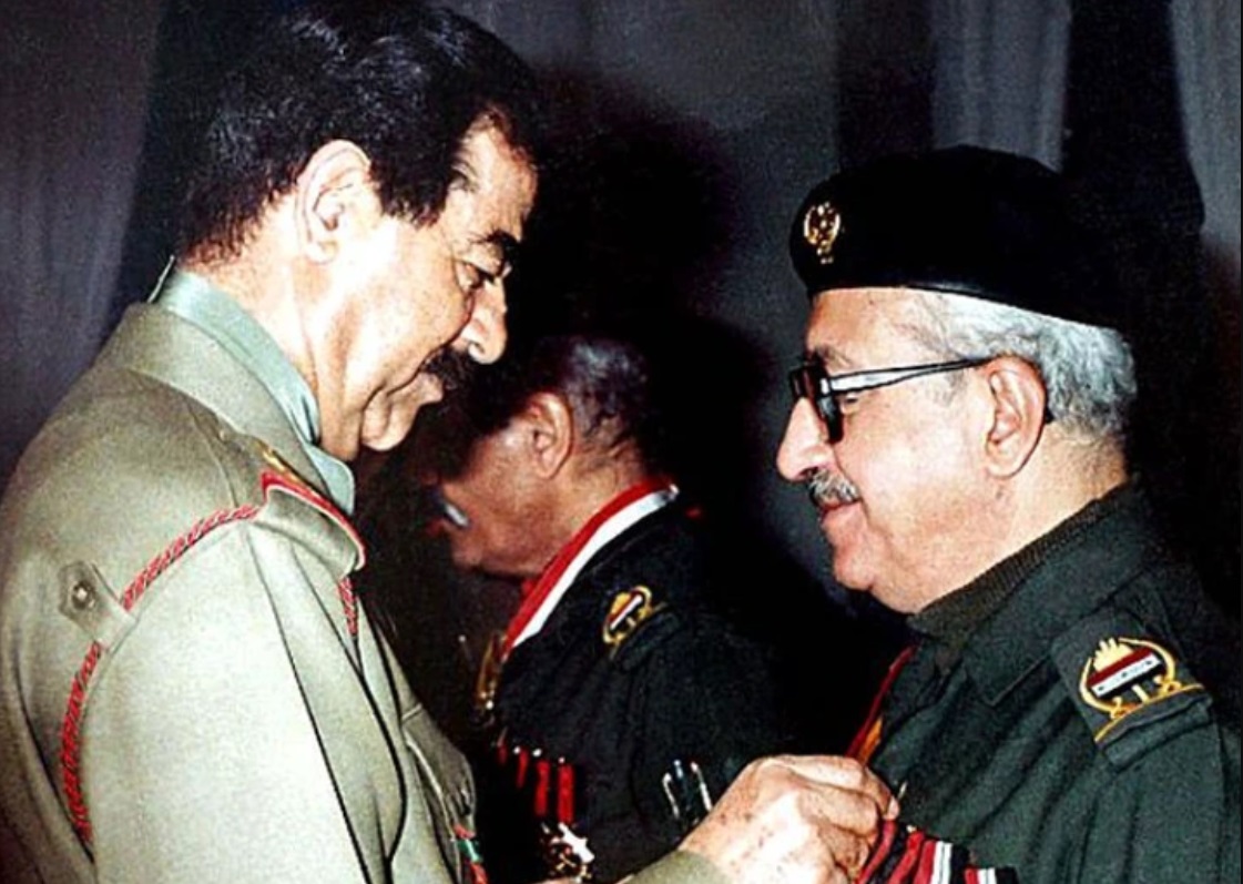 صدام حسين وطارق عزيز