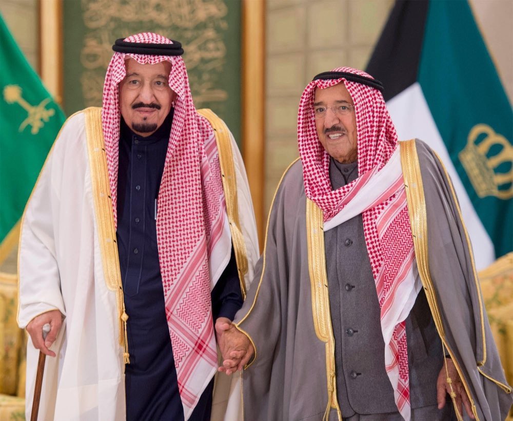الملك عبدالله والأمير صباح